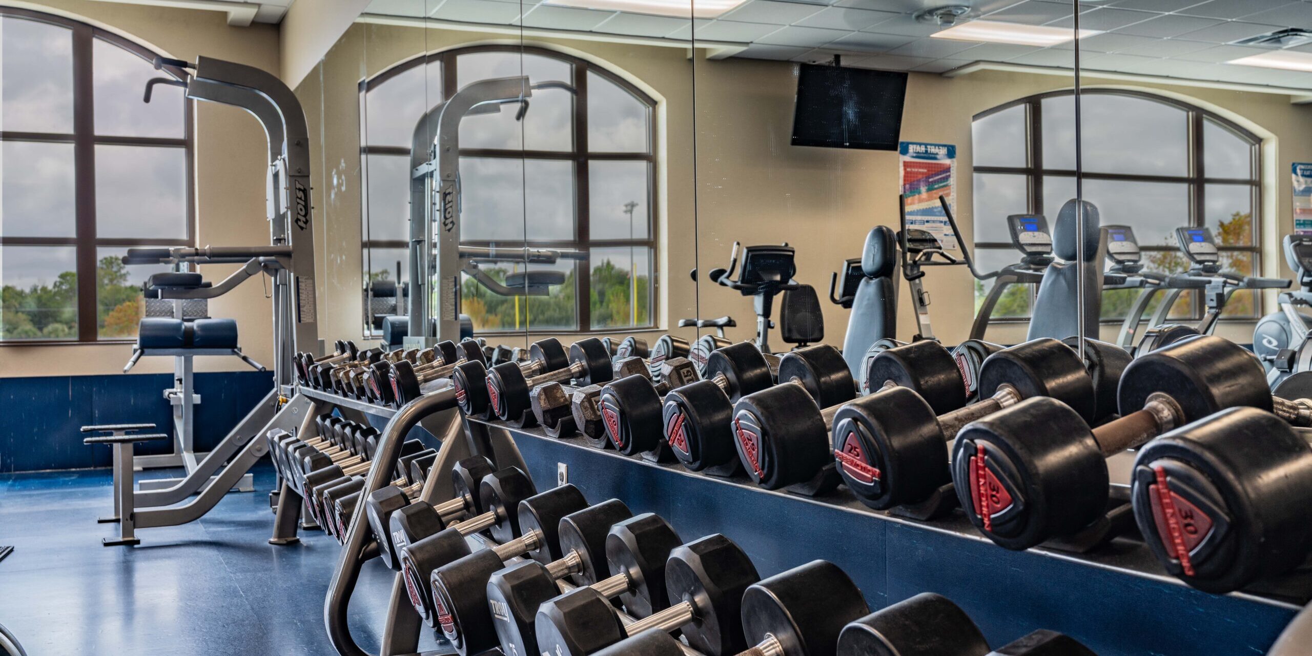 A photo of the Hunt Family Fitness Center.